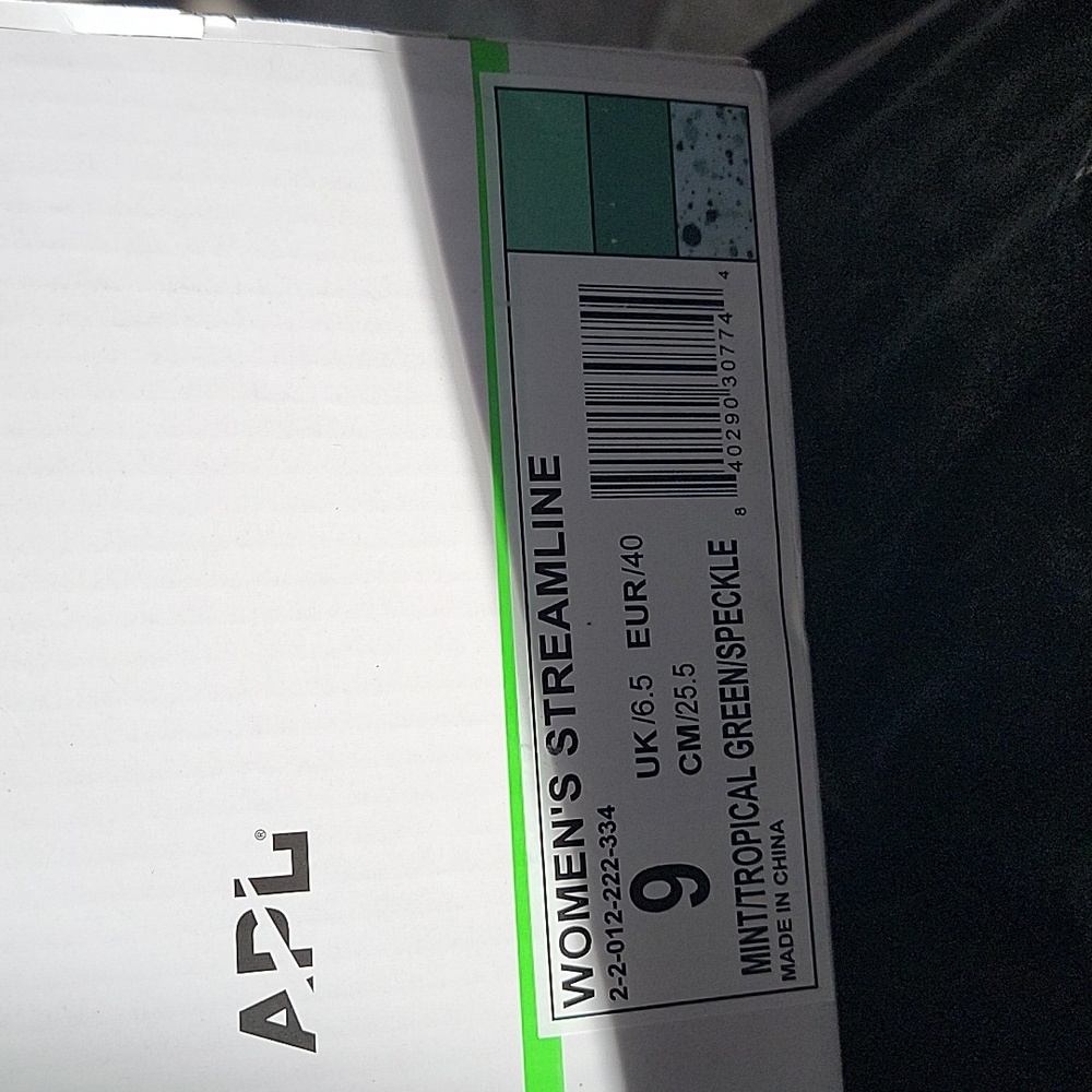 APL Streamlines Mint Tropical Green Speckle Womens Sz 9 New In Box - Picture 4 of 13